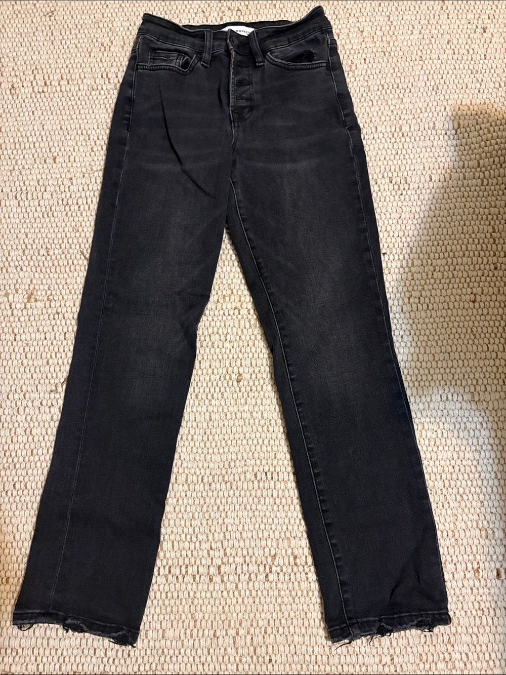 Flying Monkey Straight Leg Black Jeans